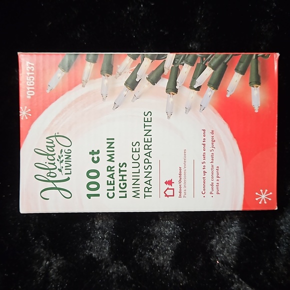 2 - 100 Mini-Lights Strands-Clear GE Light Set-HT Green Light Set-20+ft Each-NEW - Picture 4 of 6